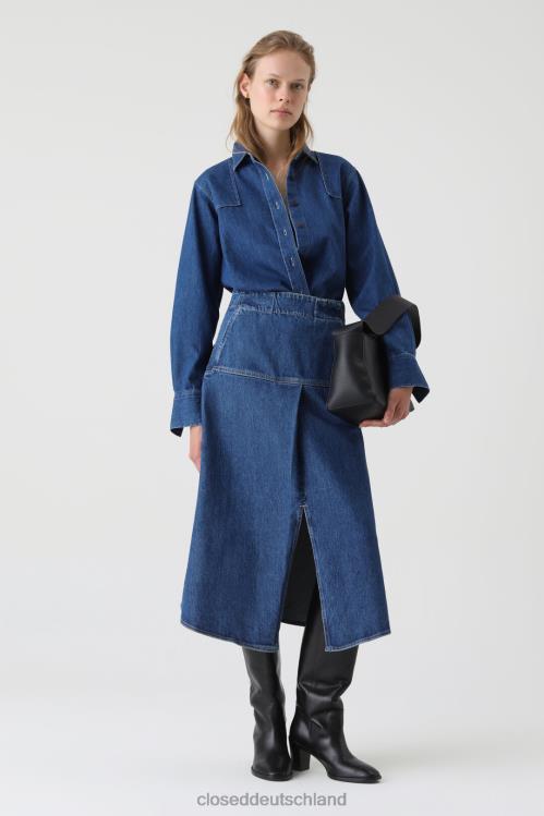Kleidung Dunkelblau 0RP8Z1780 CLOSED A-förmiger Jeansrock Frauen