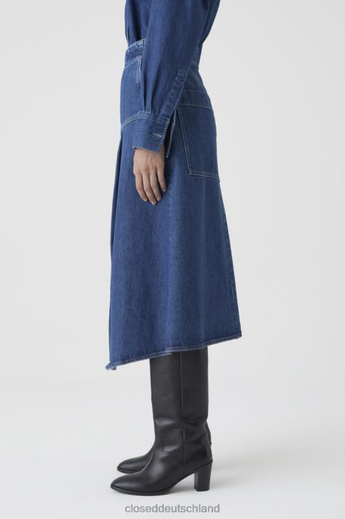 Kleidung Dunkelblau 0RP8Z1780 CLOSED A-förmiger Jeansrock Frauen