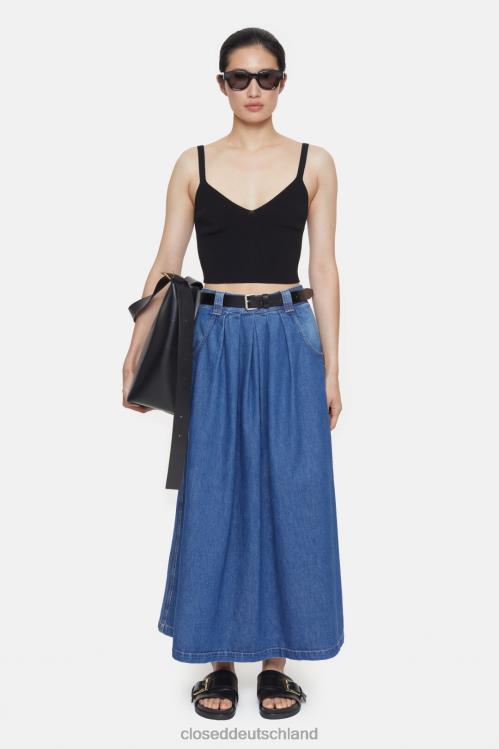 Kleidung Dunkelblau 0RP8Z620 CLOSED A-förmiger Jeansrock Frauen