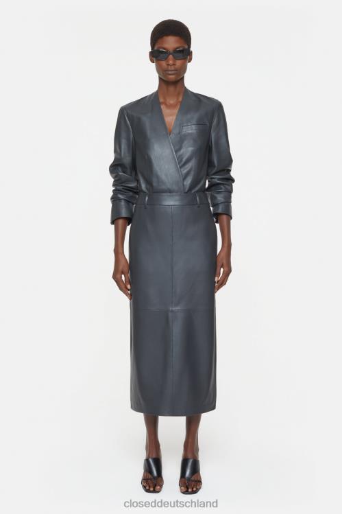 Kleidung Holzkohle 0RP8Z616 CLOSED Rock aus Nappaleder Frauen