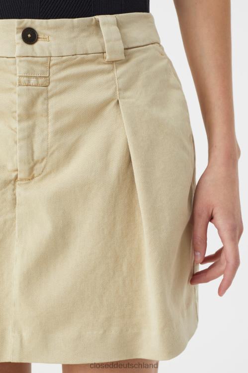 Kleidung Schilfbeige 0RP8Z1774 CLOSED Minirock aus Baumwollmischung Frauen