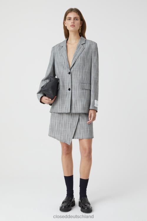 Kleidung Schwarz 0RP8Z1778 CLOSED Strukturierter Wickelrock Frauen