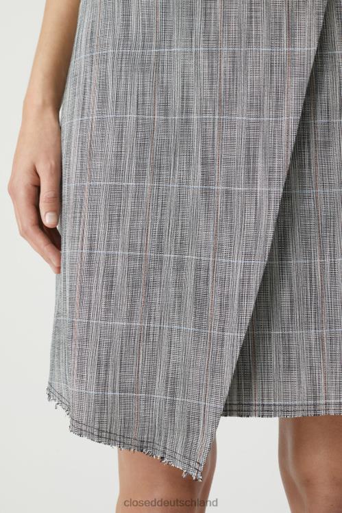 Kleidung Schwarz 0RP8Z1778 CLOSED Strukturierter Wickelrock Frauen