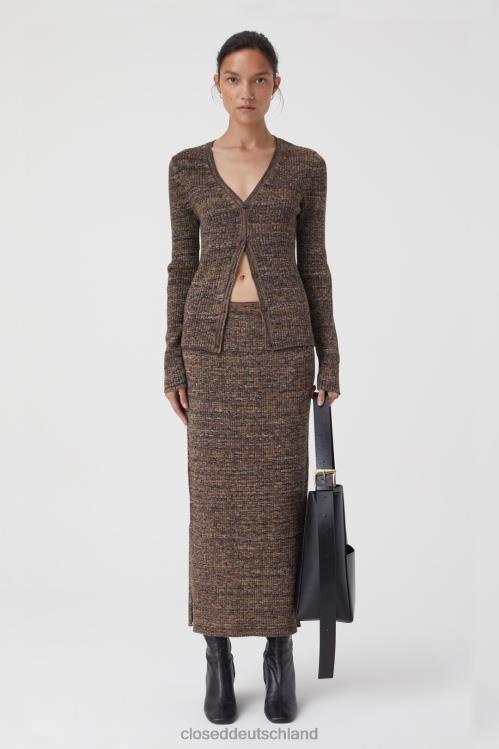 Kleidung blaues Heidekraut 0RP8Z615 CLOSED Gestrickter Bleistiftrock Frauen