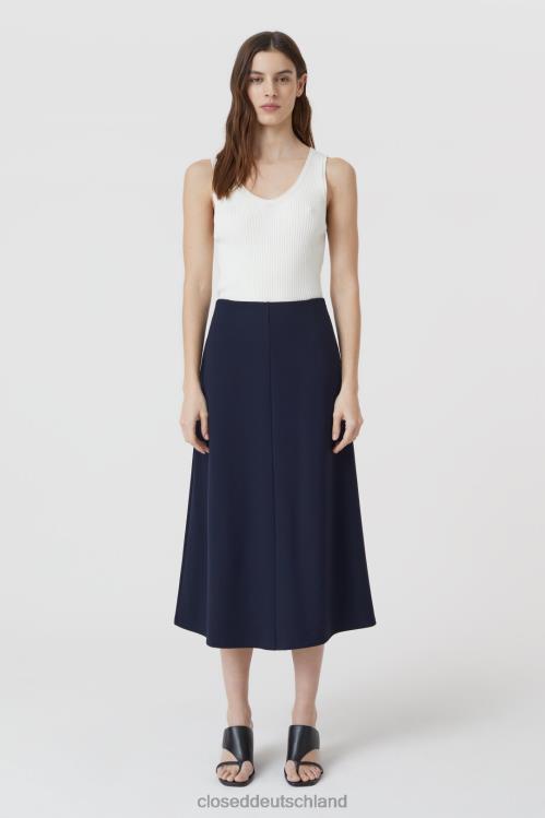 Kleidung dunkle Nacht 0RP8Z1786 CLOSED langer Jerseyrock Frauen