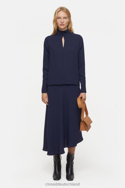 Kleidung dunkle Nacht 0RP8Z613 CLOSED asymmetrischer Rock Frauen