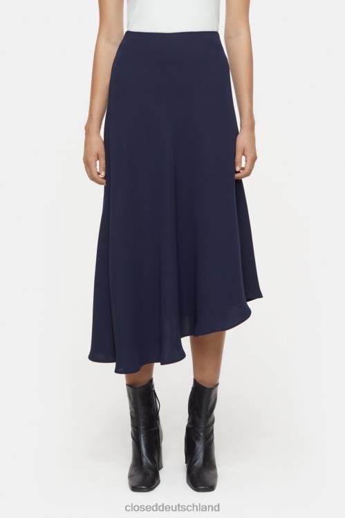 Kleidung dunkle Nacht 0RP8Z613 CLOSED asymmetrischer Rock Frauen