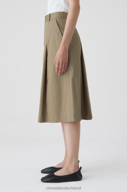 Kleidung grauer Marmor 0RP8Z1779 CLOSED plissierte A-Linien-Culotte Frauen