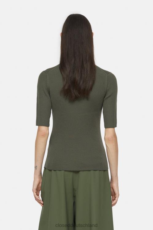 Kleidung Armeegrün 0RP8Z415 CLOSED Rippstrickhemd Frauen