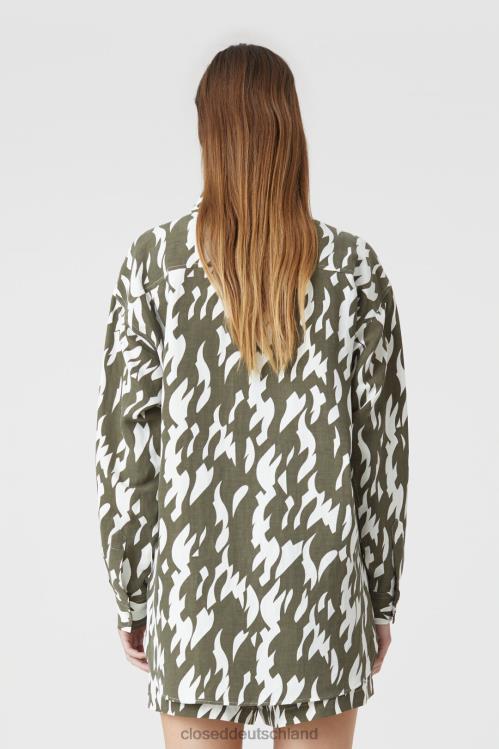 Kleidung Armeegrün 0RP8Z456 CLOSED Bedrucktes Longshirt Frauen