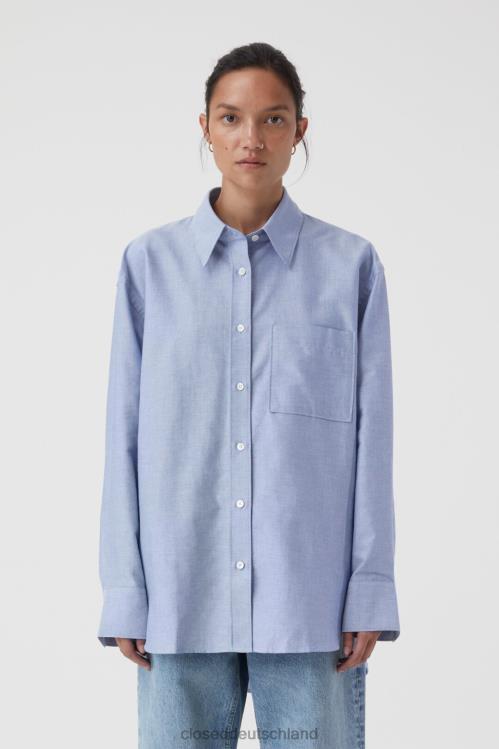 Kleidung Chambrayblau 0RP8Z487 CLOSED Oxford-Hemdbluse Frauen
