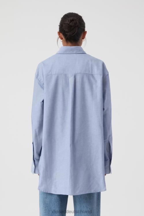 Kleidung Chambrayblau 0RP8Z487 CLOSED Oxford-Hemdbluse Frauen