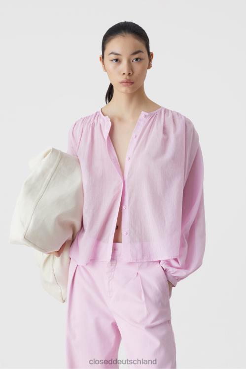 Kleidung Dahlie rosa 0RP8Z1532 CLOSED Bluse aus Baumwoll-Voile Frauen