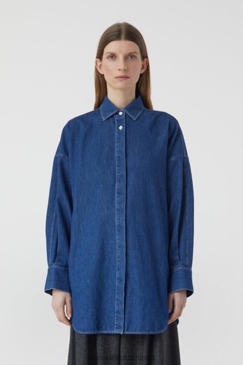 Kleidung Dunkelblau 0RP8Z466 CLOSED Jeanshemd Frauen