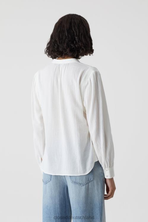Kleidung Elfenbein 0RP8Z1546 CLOSED Tunikabluse aus Baumwolle Frauen