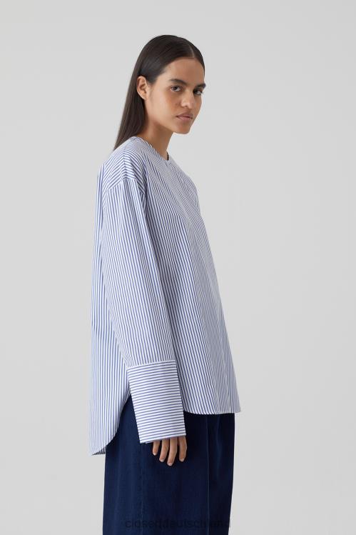 Kleidung Elfenbein 0RP8Z1596 CLOSED Bluse aus Bio-Baumwolle Frauen