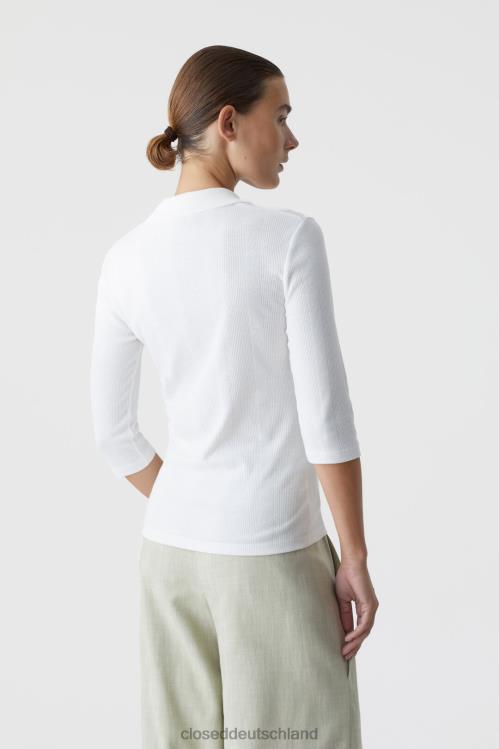 Kleidung Elfenbein 0RP8Z1687 CLOSED zerrissenes Poloshirt Frauen
