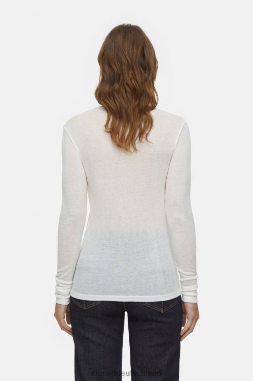 Kleidung Elfenbein 0RP8Z534 CLOSED Rollkragen-Langarmshirt Frauen