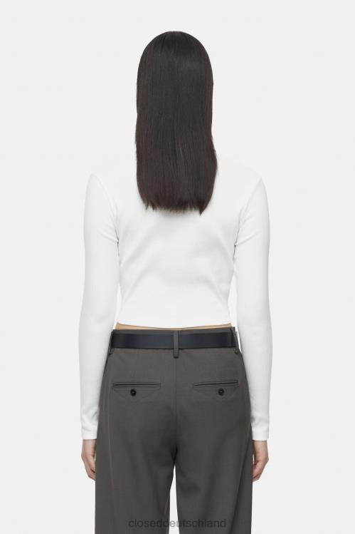 Kleidung Elfenbein 0RP8Z558 CLOSED kurzes Langarmshirt Frauen