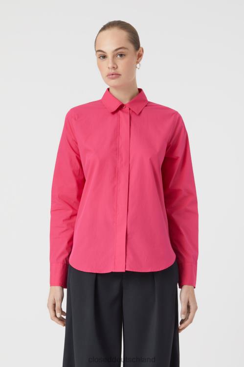 Kleidung Himbeerrosa 0RP8Z1576 CLOSED Hemdbluse aus Popeline Frauen