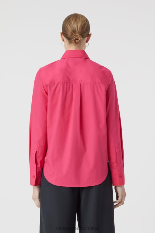 Kleidung Himbeerrosa 0RP8Z1576 CLOSED Hemdbluse aus Popeline Frauen