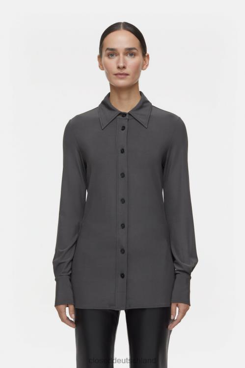 Kleidung Holzkohle 0RP8Z440 CLOSED Viskosebluse Frauen