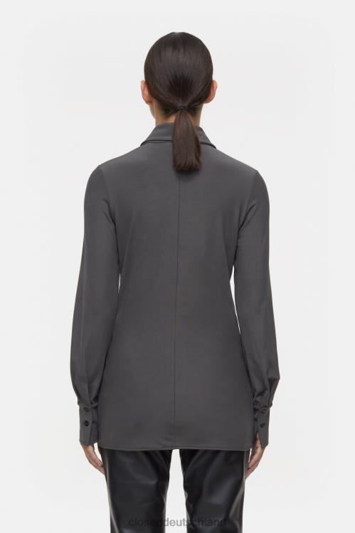 Kleidung Holzkohle 0RP8Z440 CLOSED Viskosebluse Frauen