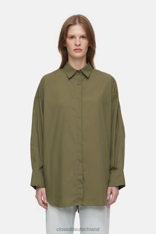 Kleidung Industriegrün 0RP8Z496 CLOSED Popeline-Bluse Frauen