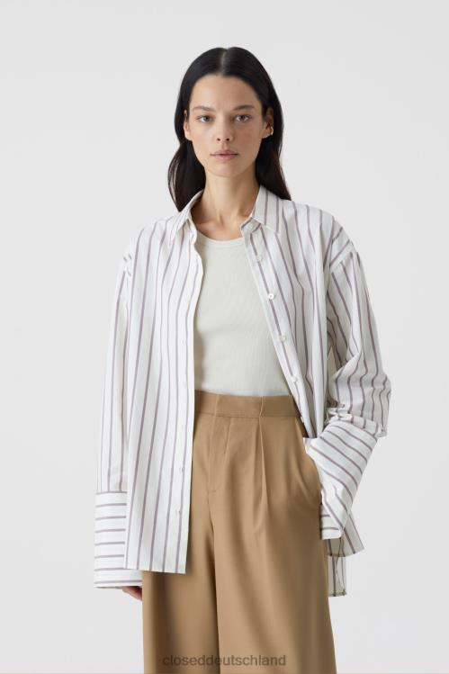 Kleidung Maulbeere 0RP8Z1594 CLOSED Hemdbluse aus Bio-Baumwolle Frauen