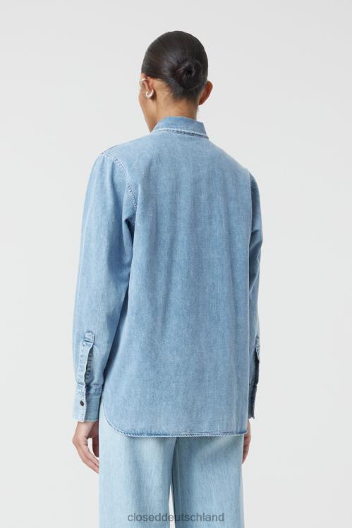 Kleidung Mittelblau 0RP8Z1540 CLOSED Longshirt aus reiner Baumwolle Frauen