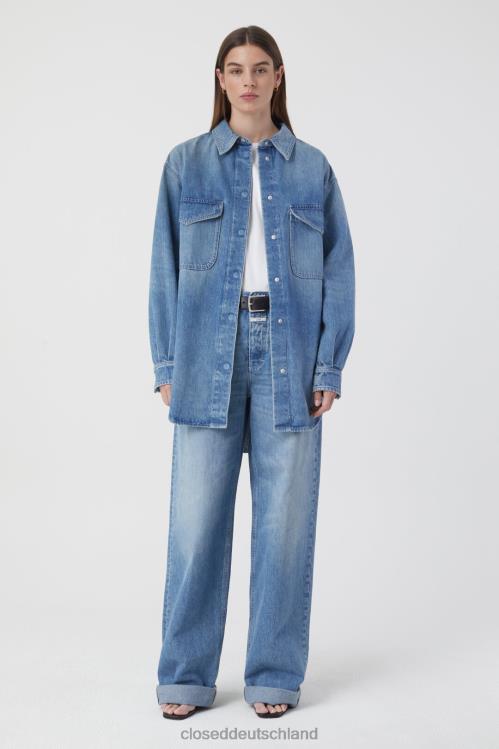 Kleidung Mittelblau 0RP8Z303 CLOSED Überhemd Frauen