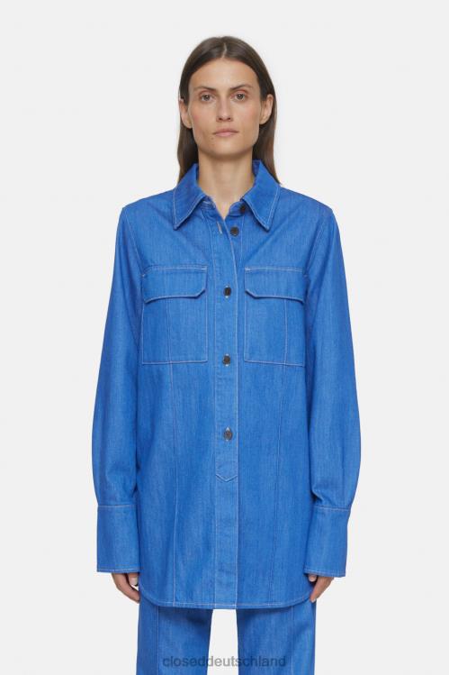 Kleidung Mittelblau 0RP8Z474 CLOSED Biesenbluse Frauen