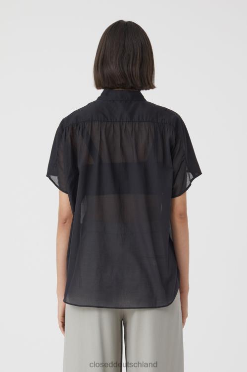 Kleidung Schwarz 0RP8Z1550 CLOSED Kurzarmbluse Frauen