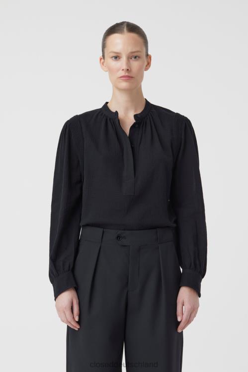 Kleidung Schwarz 0RP8Z1608 CLOSED Tunikabluse aus Baumwolle Frauen