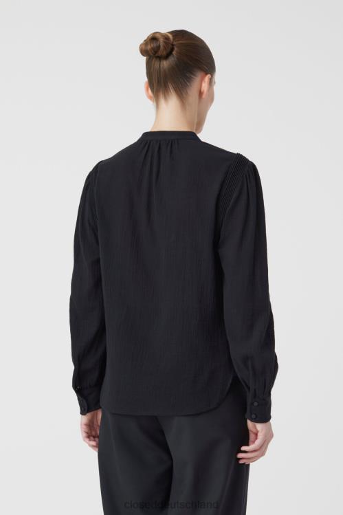 Kleidung Schwarz 0RP8Z1608 CLOSED Tunikabluse aus Baumwolle Frauen