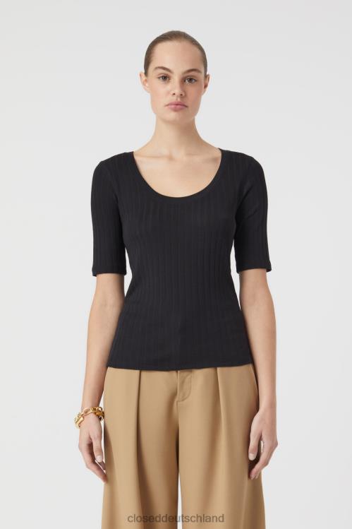 Kleidung Schwarz 0RP8Z1619 CLOSED Basic-Shirt Frauen