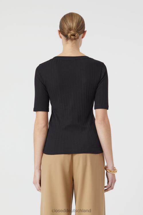 Kleidung Schwarz 0RP8Z1619 CLOSED Basic-Shirt Frauen