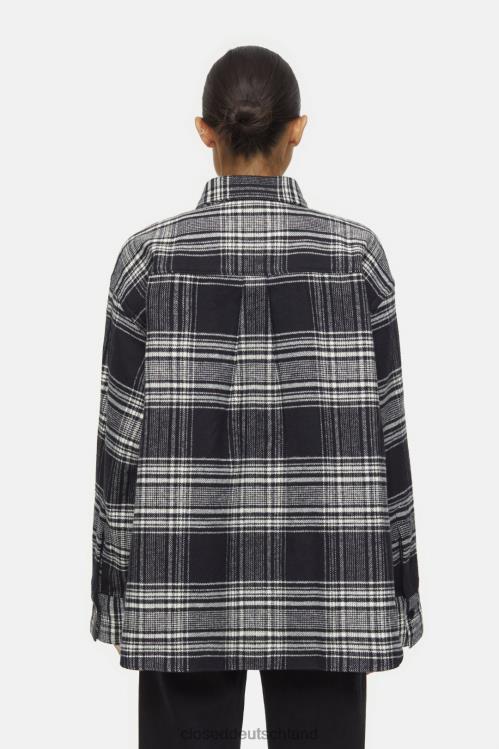 Kleidung Schwarz 0RP8Z431 CLOSED Karierte Hemdbluse Frauen