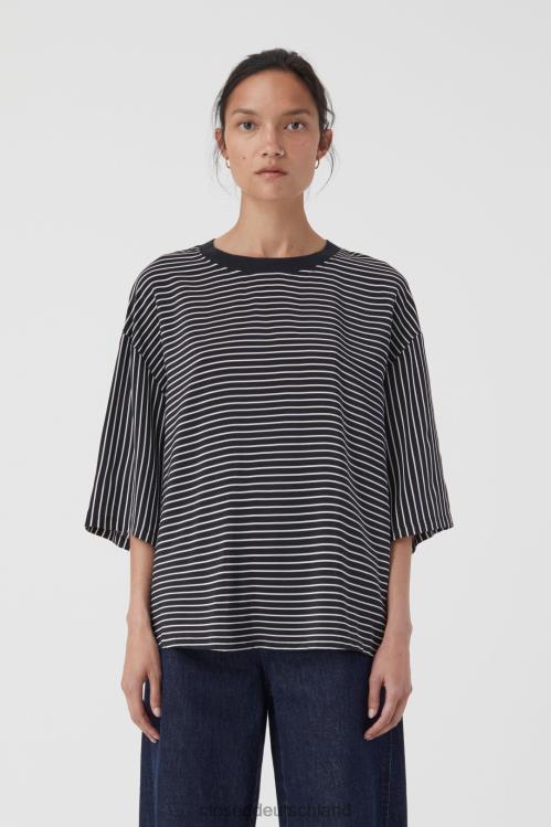 Kleidung Schwarz 0RP8Z454 CLOSED T-Shirt aus Seide Frauen