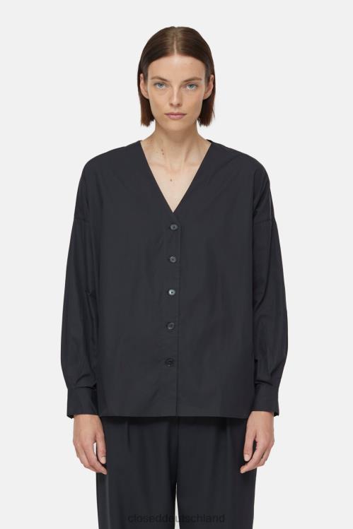 Kleidung Schwarz 0RP8Z461 CLOSED Baumwollbluse Frauen