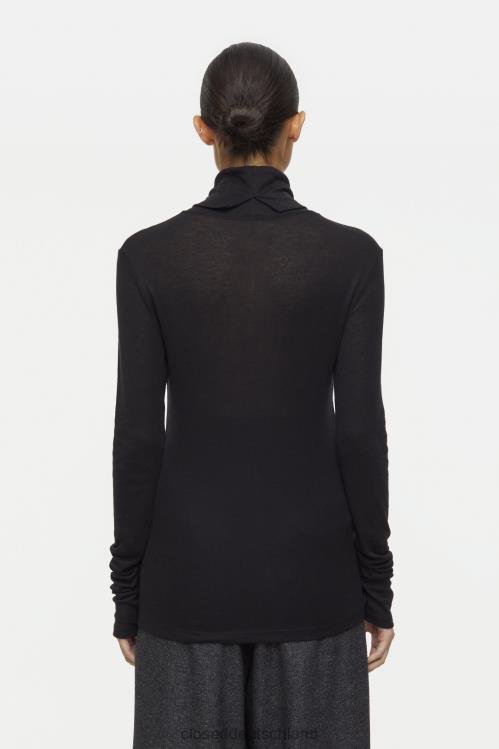 Kleidung Schwarz 0RP8Z513 CLOSED Rollkragen-Langarmshirt Frauen