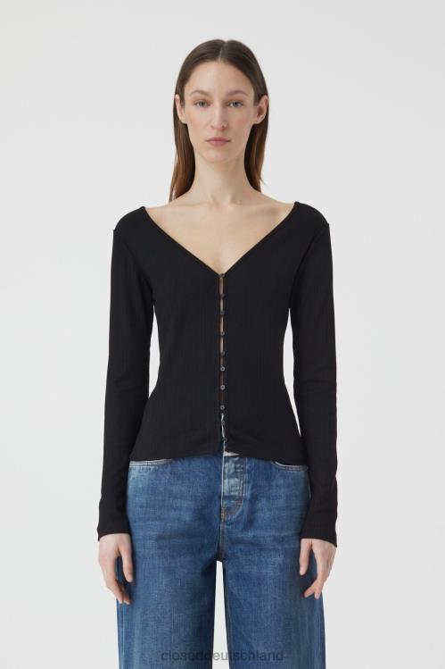 Kleidung Schwarz 0RP8Z516 CLOSED Strickjacke aus Jersey Frauen