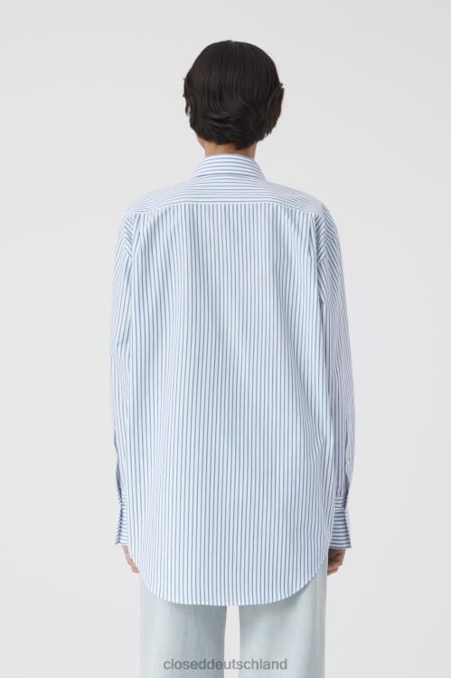 Kleidung Sport Marine 0RP8Z433 CLOSED gestreifte Hemdbluse Frauen