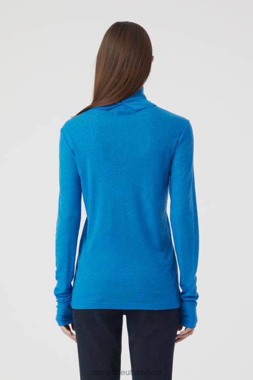 Kleidung Sport Marine 0RP8Z532 CLOSED Rollkragen-Langarmshirt Frauen