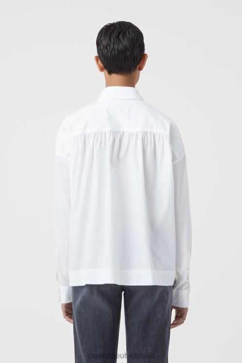 Kleidung Weiß 0RP8Z1563 CLOSED Bluse mit geradem Saum Frauen