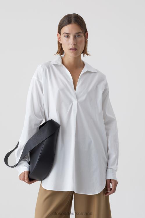 Kleidung Weiß 0RP8Z1565 CLOSED übergroße Bluse Frauen