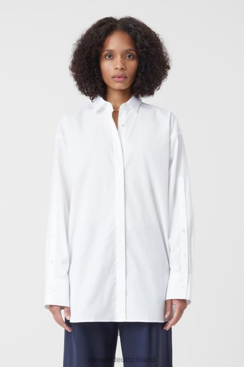 Kleidung Weiß 0RP8Z1590 CLOSED Longshirt aus Bio-Baumwolle Frauen