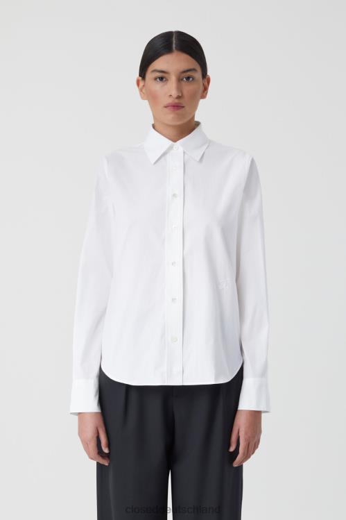 Kleidung Weiß 0RP8Z444 CLOSED Chambray-Bluse Frauen