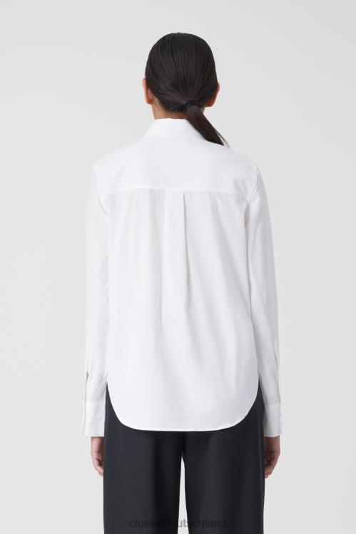 Kleidung Weiß 0RP8Z444 CLOSED Chambray-Bluse Frauen