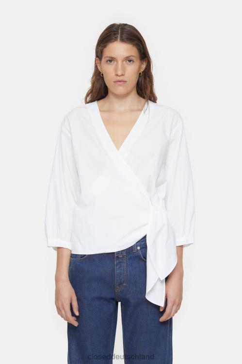 Kleidung Weiß 0RP8Z446 CLOSED Wickelbluse Frauen
